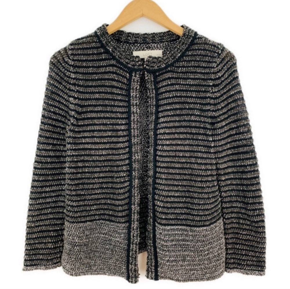 Loft - Tweed Marled Sweater Blazer Jacket (Swacket) | XS | Brown, Black, Gray